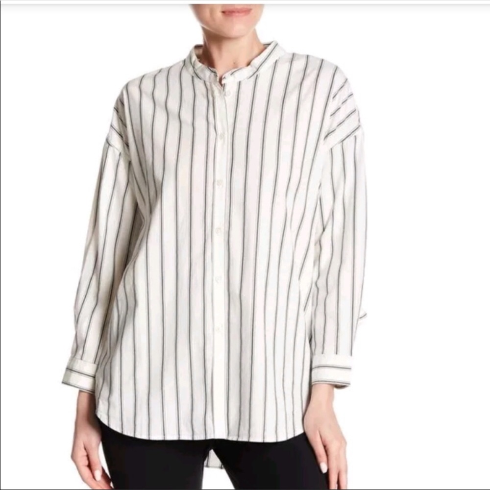 Joie Poni Porcelain striped button down shirt NWT
